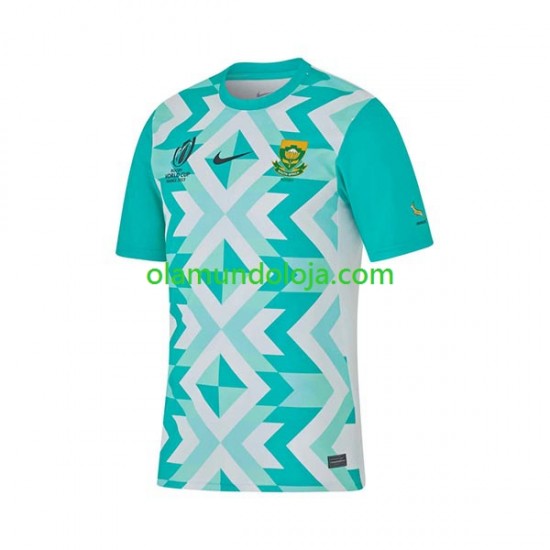 Camisola Rugby África do Sul Homem Equipamento Segundo RWC 2023 Manga Curta
